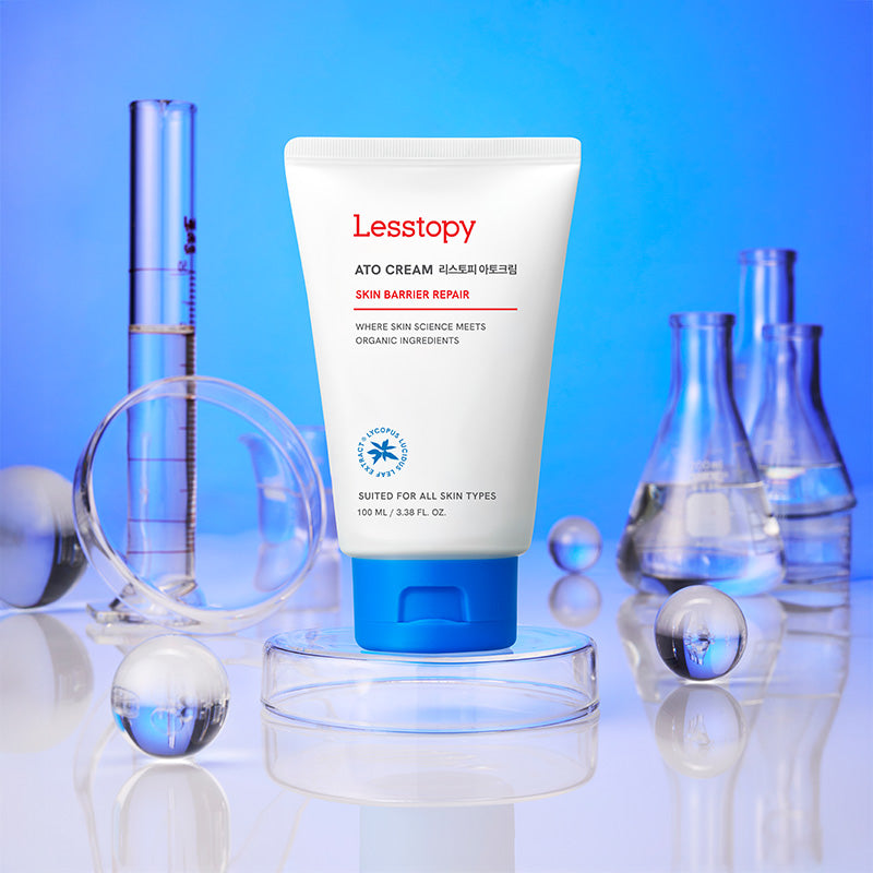 Lesstopy ATOクリーム（ベビー＆キッズ用）100ml COSMOSオーガニック認証・EWG等級・無香料・敏感肌/乾燥肌向け低刺激保湿クリーム